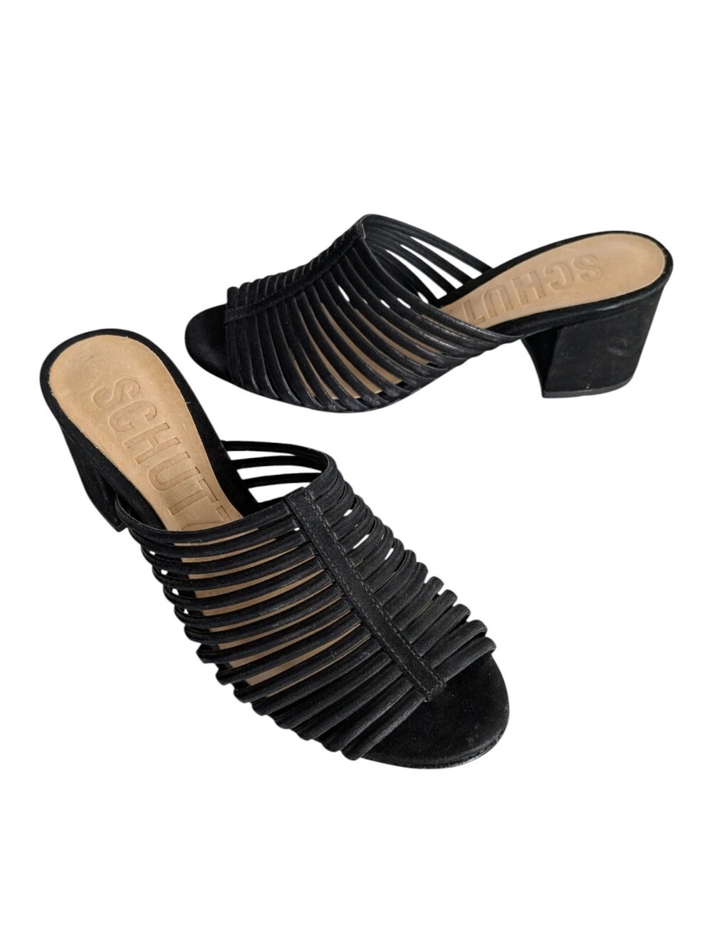 Schutz Cecelia Strappy Suede Slides Size 7